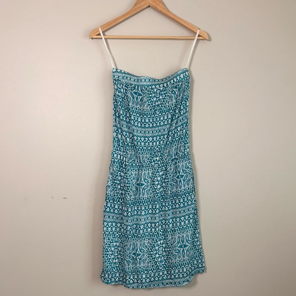 Anthropologie Velvet By Graham & Spencer Patterned Strapless Mini Size Small